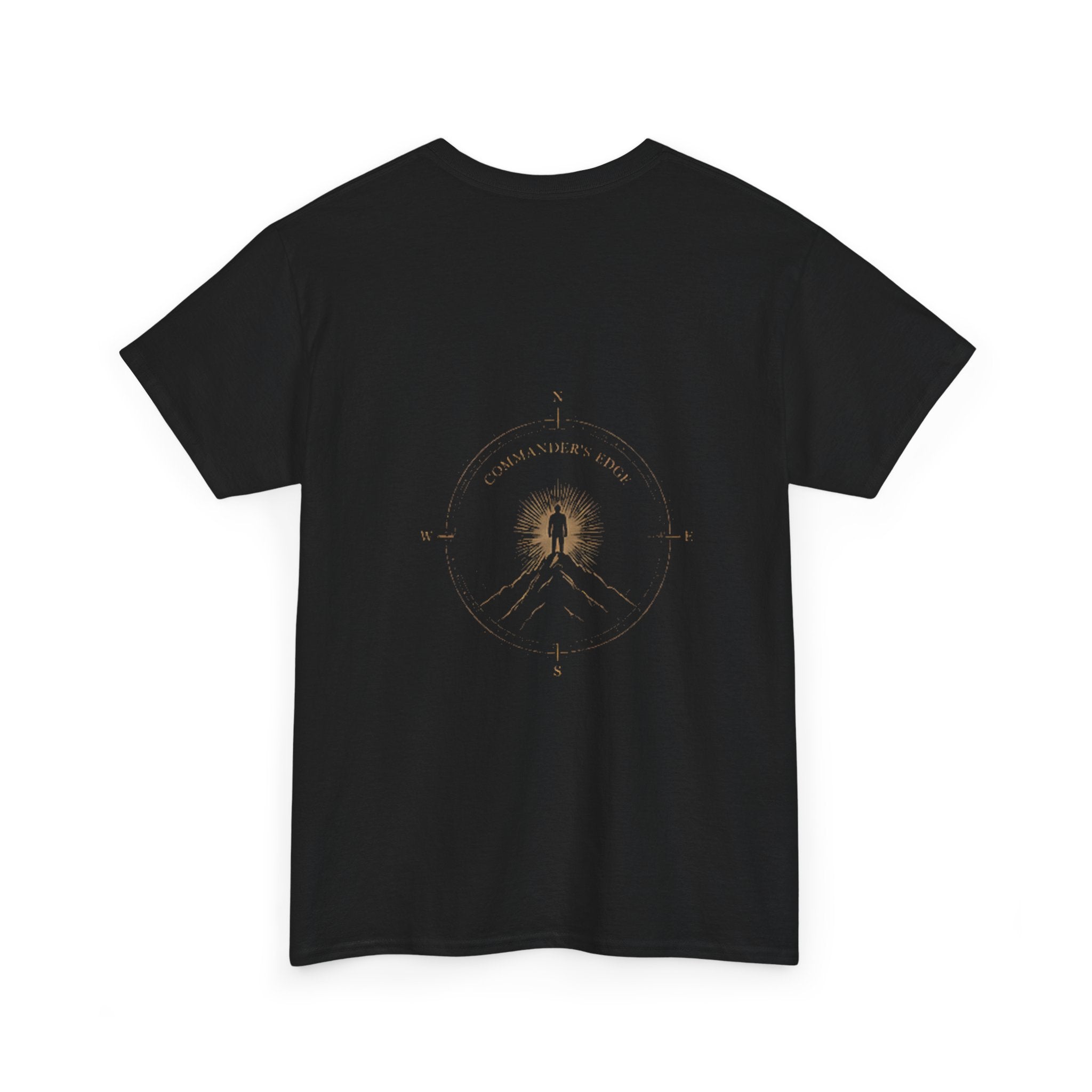 "The Commander's Edge™ Tee — Compass Crest Back Design"