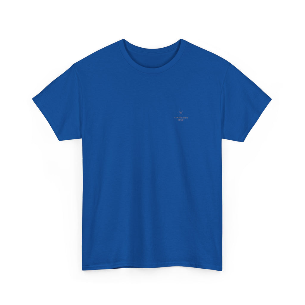 "The Commander's Edge™ Tee — Compass Crest Back Design"