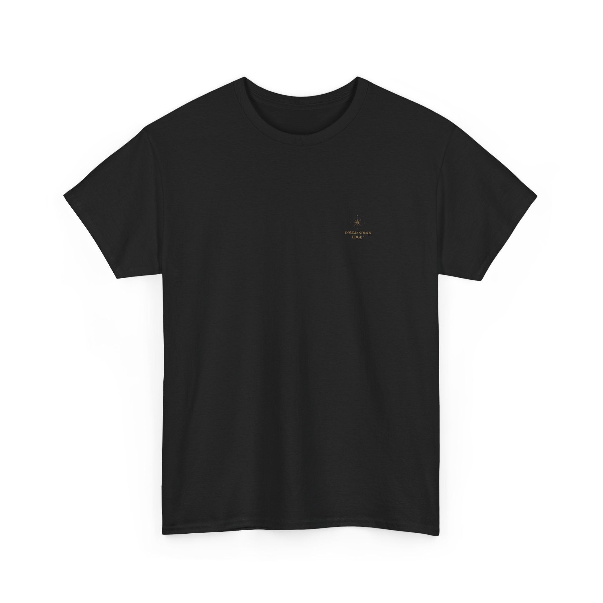 "The Commander's Edge™ Tee — Compass Crest Back Design"