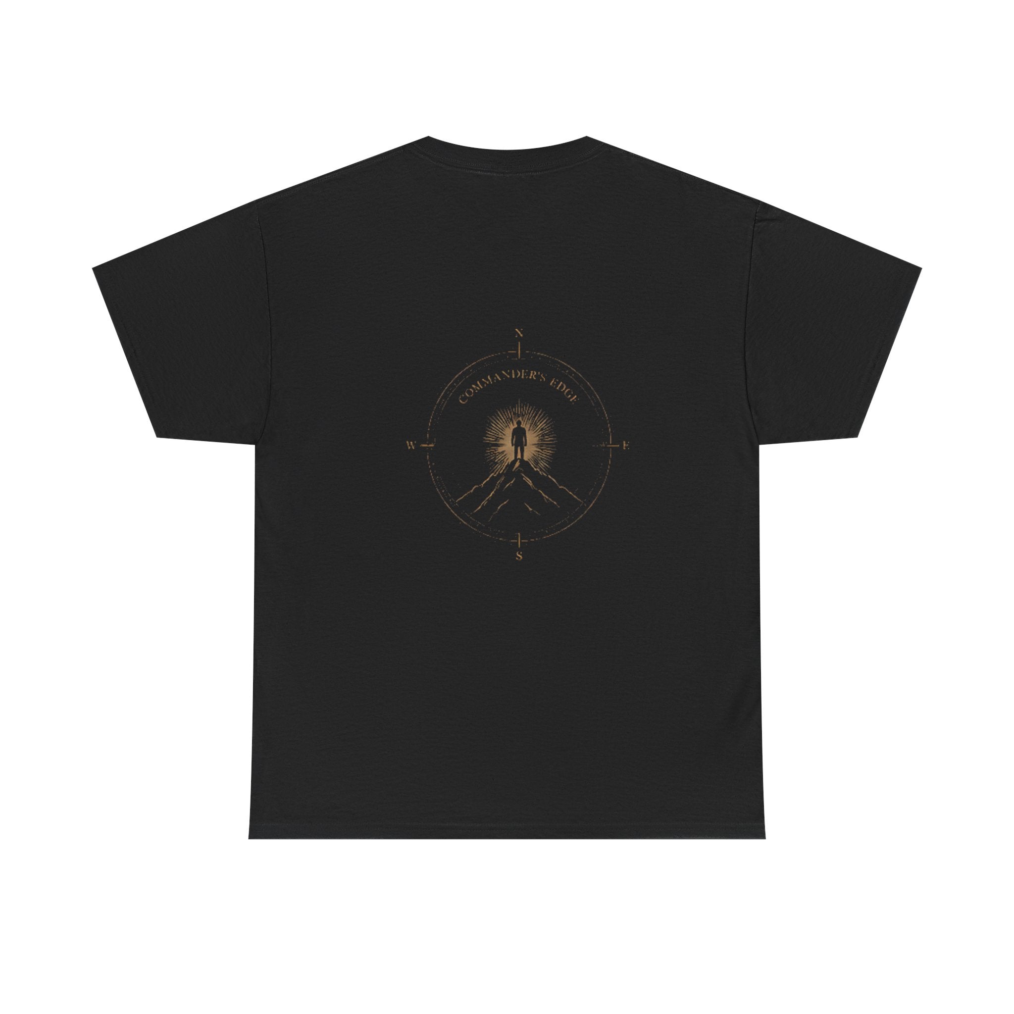 "The Commander's Edge™ Tee — Compass Crest Back Design"