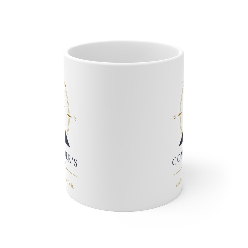 Commander's Edge Coffee Mug | 11 oz White Ceramic