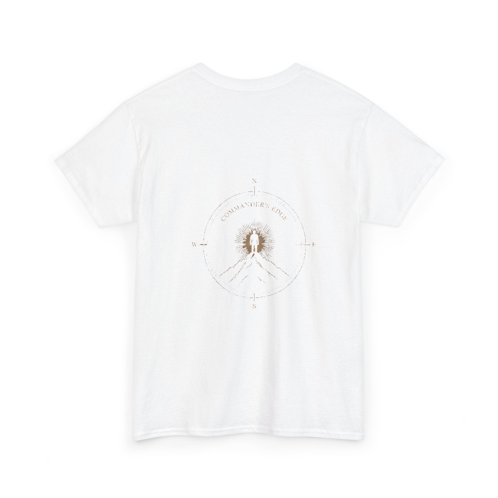 "The Commander's Edge™ Tee — Compass Crest Back Design"