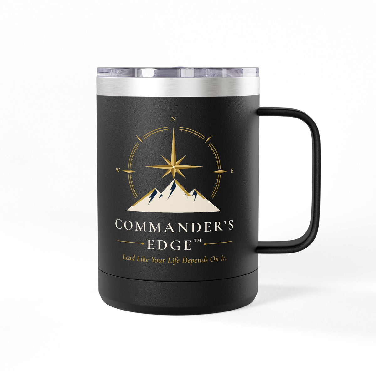 Commander's Edge Insulated Coffee Mug | 15 oz Steel