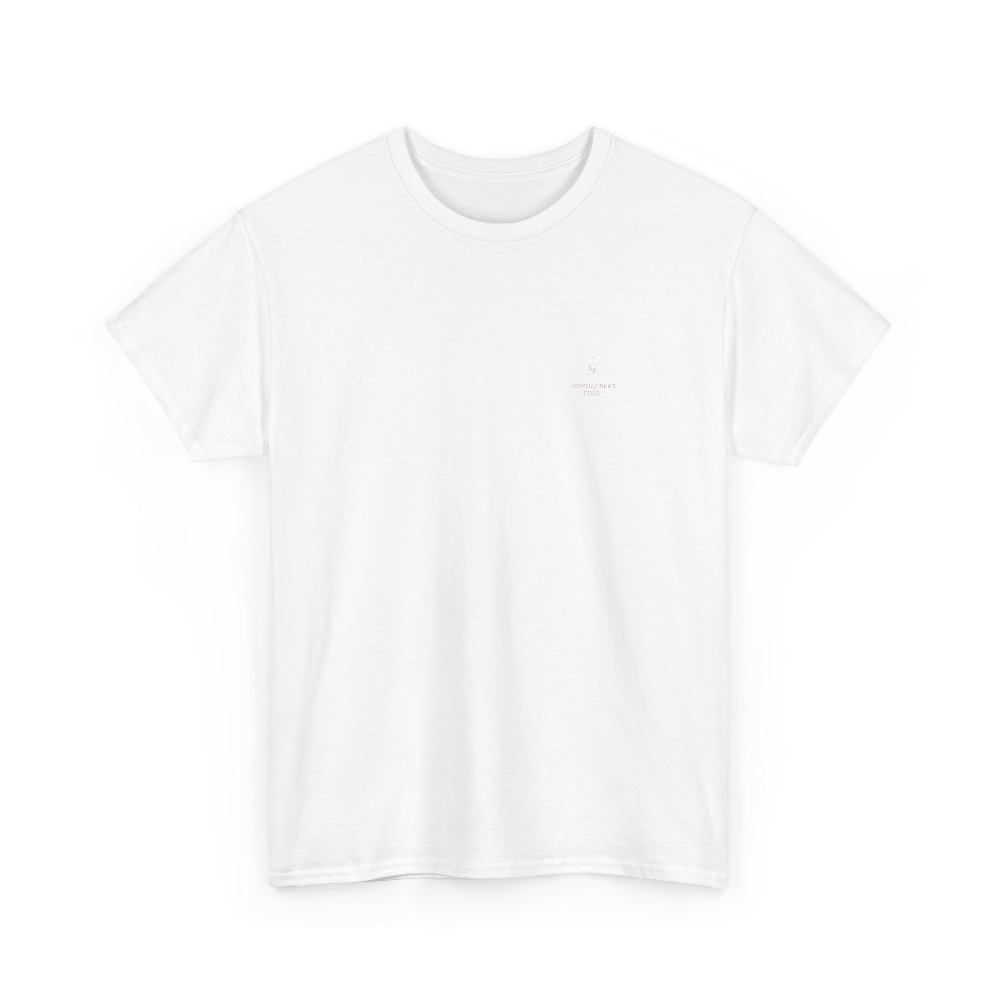 "The Commander's Edge™ Tee — Compass Crest Back Design"