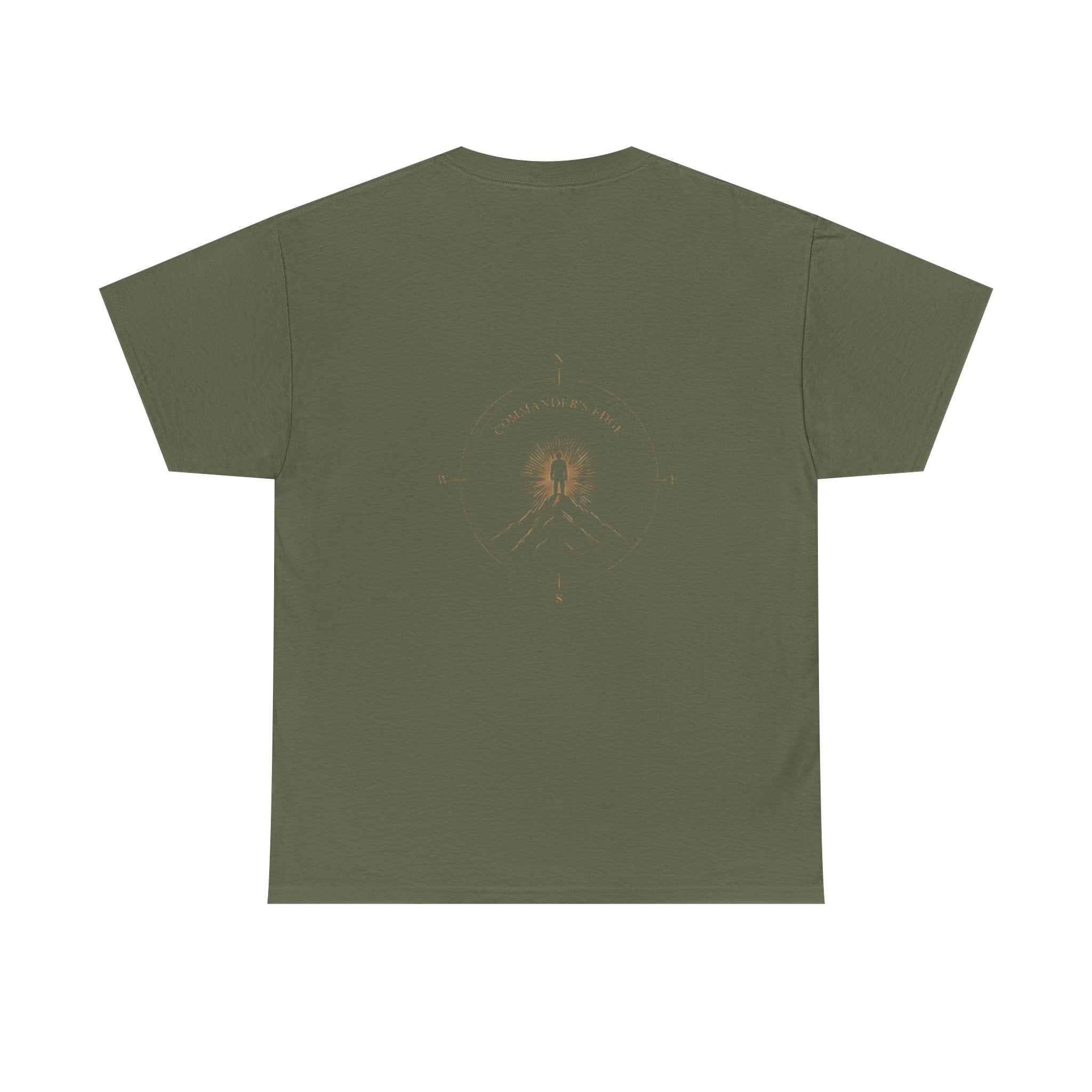 "The Commander's Edge™ Tee — Compass Crest Back Design"