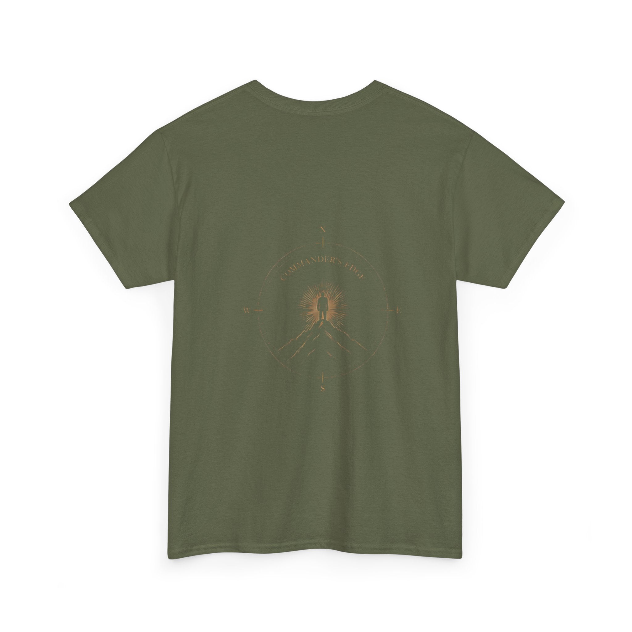 "The Commander's Edge™ Tee — Compass Crest Back Design"