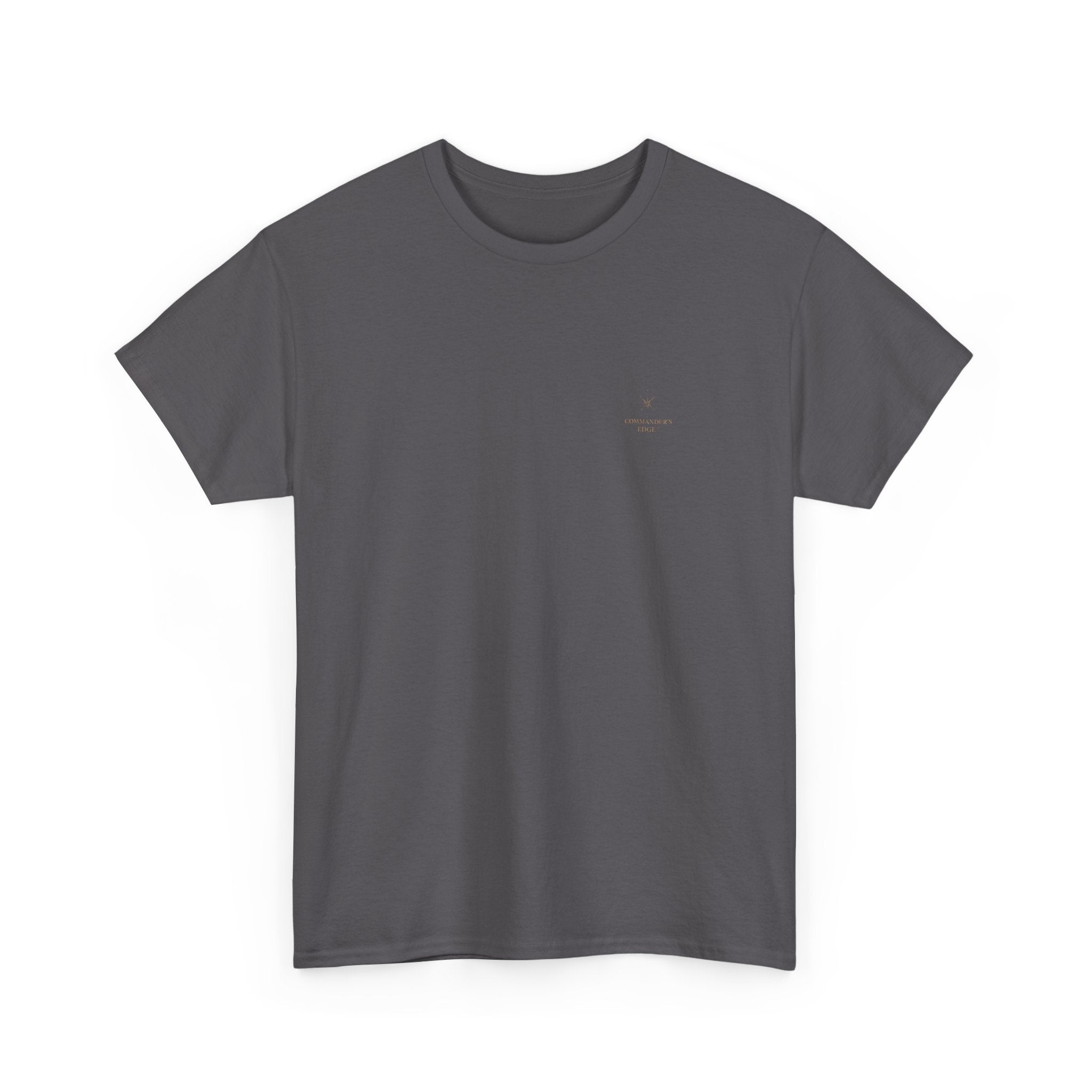 "The Commander's Edge™ Tee — Compass Crest Back Design"
