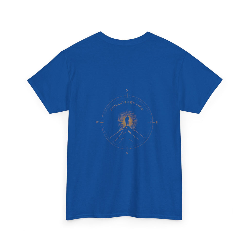 "The Commander's Edge™ Tee — Compass Crest Back Design"