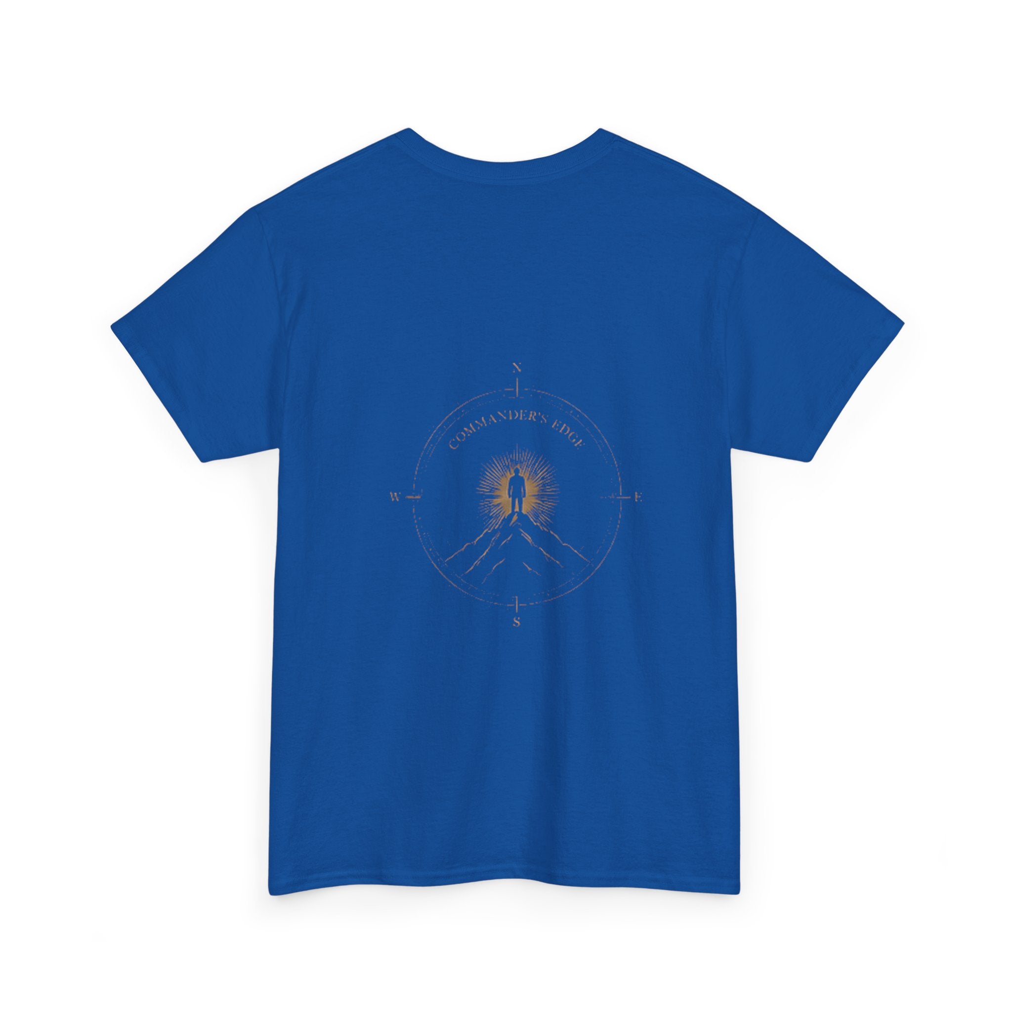 "The Commander's Edge™ Tee — Compass Crest Back Design"