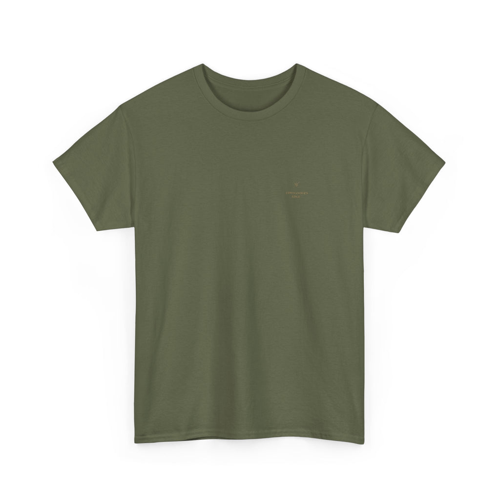 "The Commander's Edge™ Tee — Compass Crest Back Design"