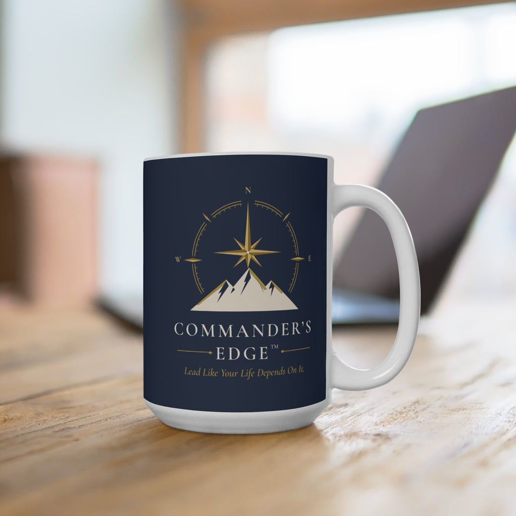 Commander's Edge Navy Mug | 15 oz Ceramic