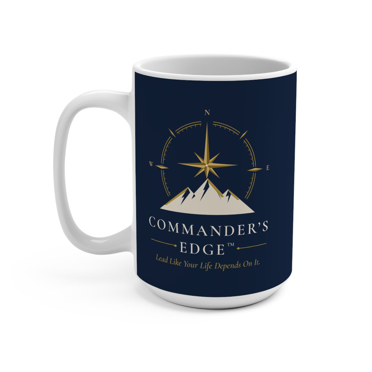 Commander's Edge Navy Mug | 15 oz Ceramic