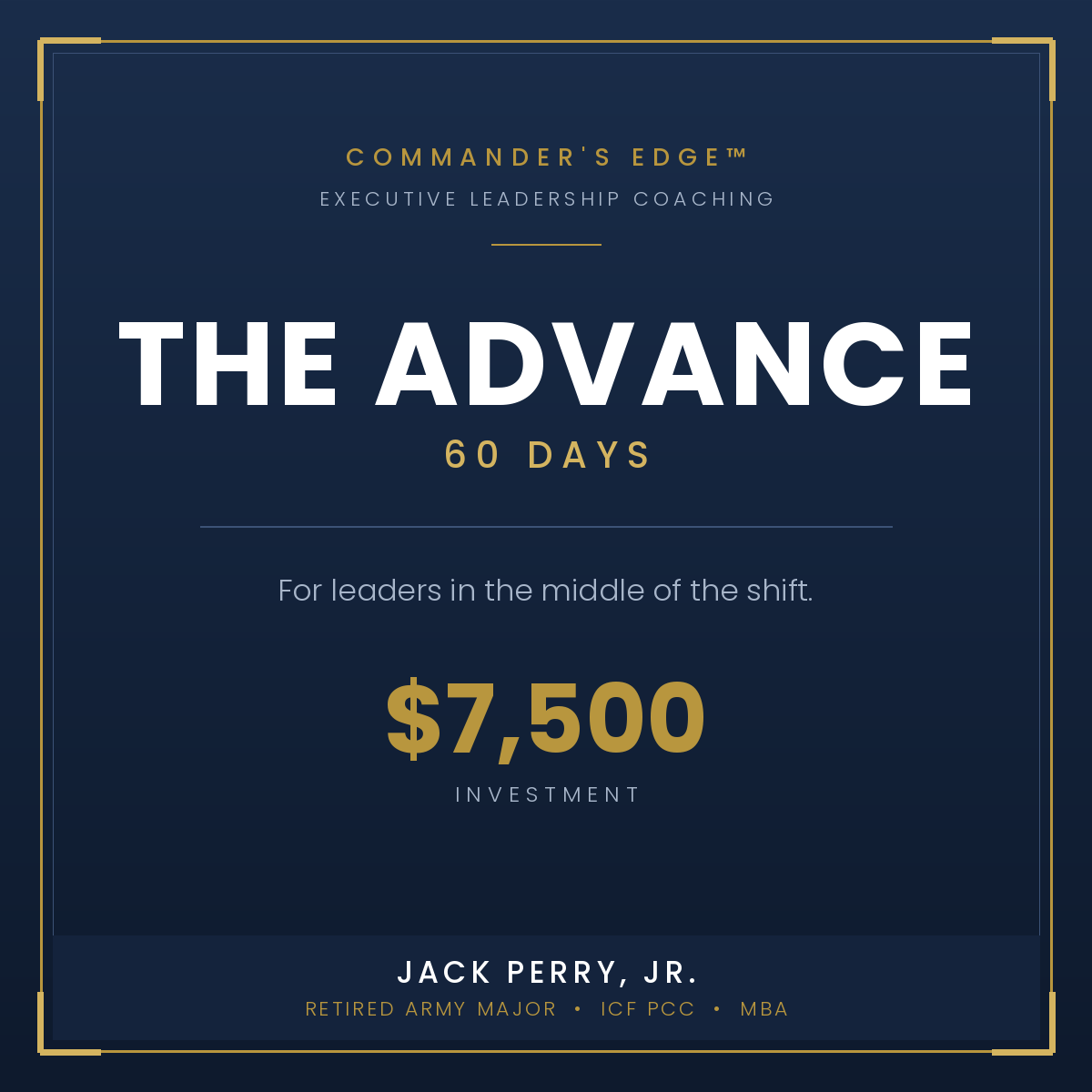 The Advance — 60-Day Executive Coaching Program