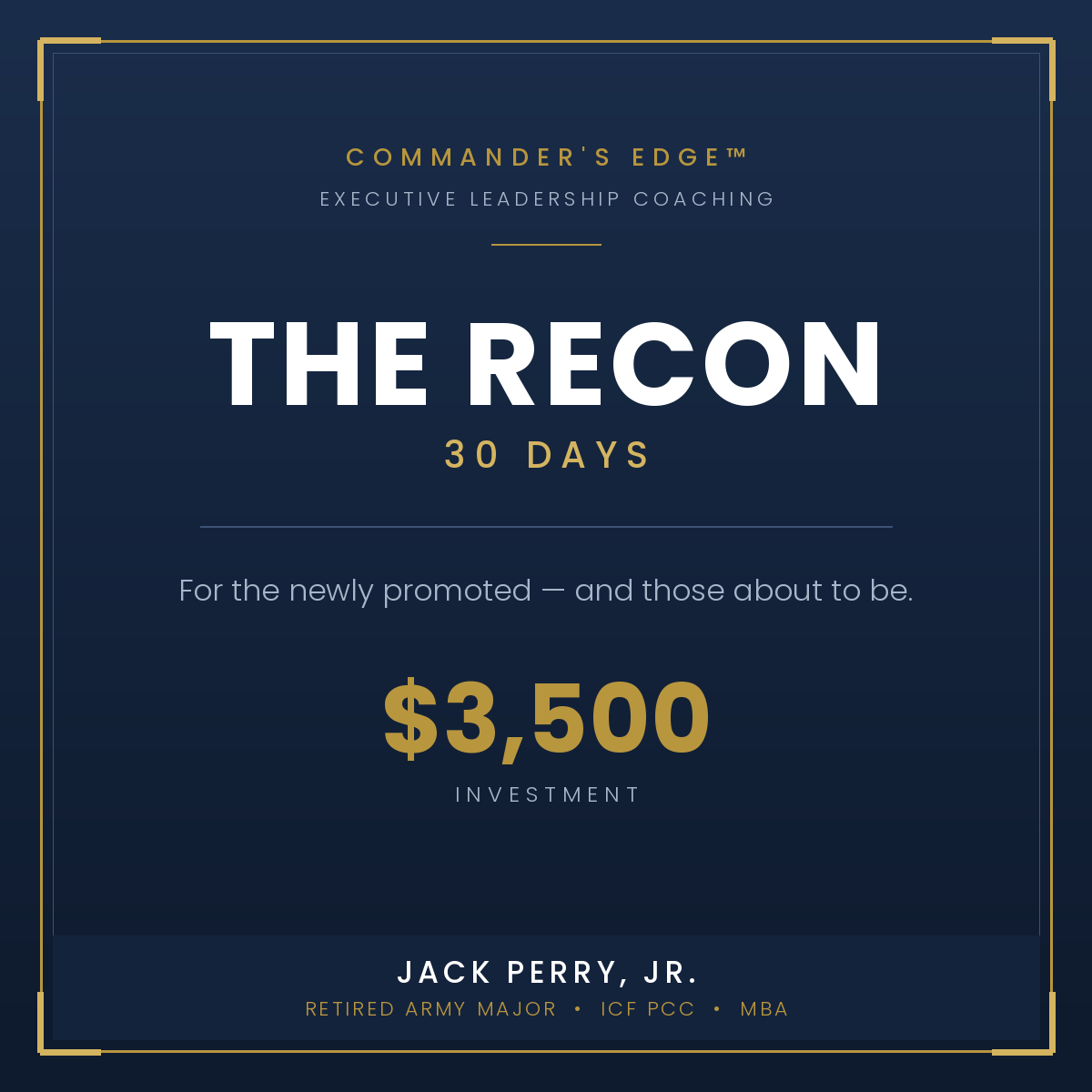 The Recon — 30-Day Executive Coaching Intensive