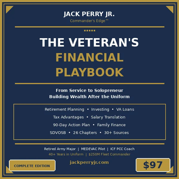 THE VETERAN'S FINANCIAL PLAYBOOK From Service to Solopreneur: Building Wealth After the Uniform Retirement Planning  |  Smart Investing  |  Buying Your Home  |  Building Lasting Wealth